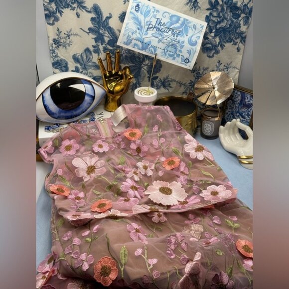 🆕 BRONX & BANCO 🧿 NWOT Jasmine Pastel Pink Multi Two Piece Set, Sz S / US 4 - Picture 11 of 14